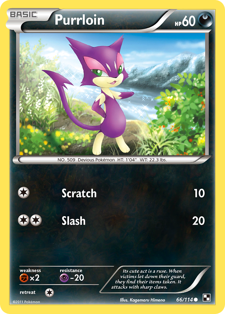 Purrloin (66/114) [Black & White: Base Set] | Dragon's Lair Comics and Fantasy Houston TX