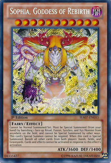 Sophia, Goddess of Rebirth [HA07-EN055] Secret Rare | Dragon's Lair Comics and Fantasy Houston TX
