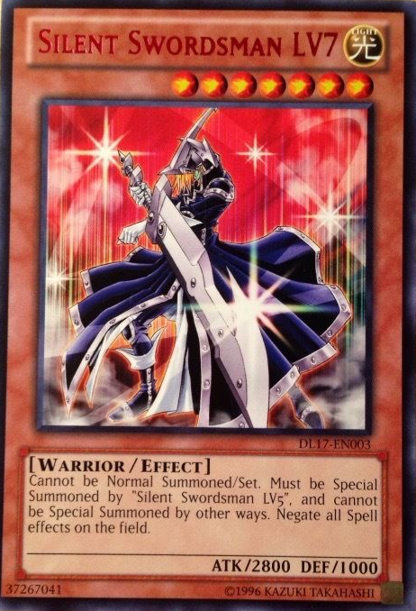Silent Swordsman LV7 (Red) [DL17-EN003] Rare | Dragon's Lair Comics and Fantasy Houston TX