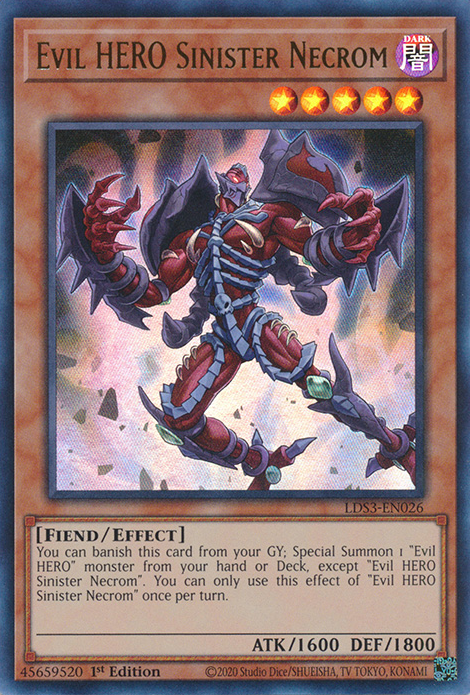 Evil HERO Sinister Necrom [LDS3-EN026] Ultra Rare | Dragon's Lair Comics and Fantasy Houston TX