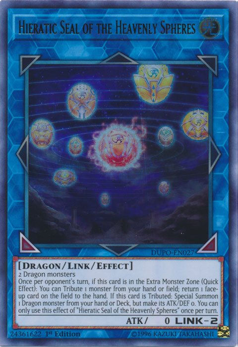 Hieratic Seal of the Heavenly Spheres [DUPO-EN027] Ultra Rare | Dragon's Lair Comics and Fantasy Houston TX
