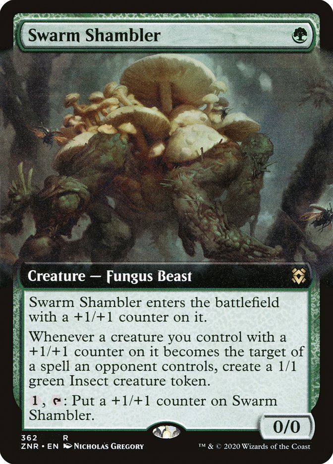 Swarm Shambler (Extended Art) [Zendikar Rising] | Dragon's Lair Comics and Fantasy Houston TX
