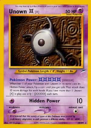 Unown [X] (30/105) [Neo Destiny Unlimited] | Dragon's Lair Comics and Fantasy Houston TX