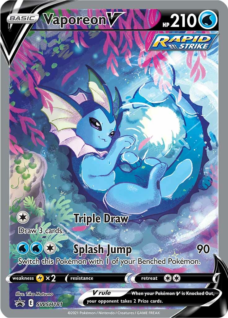 Vaporeon V (SWSH181) [Sword & Shield: Black Star Promos] | Dragon's Lair Comics and Fantasy Houston TX