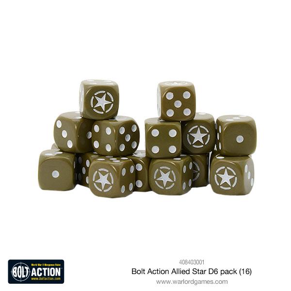 Bolt Action: Allied Star Dice Set | Dragon's Lair Comics and Fantasy Houston TX