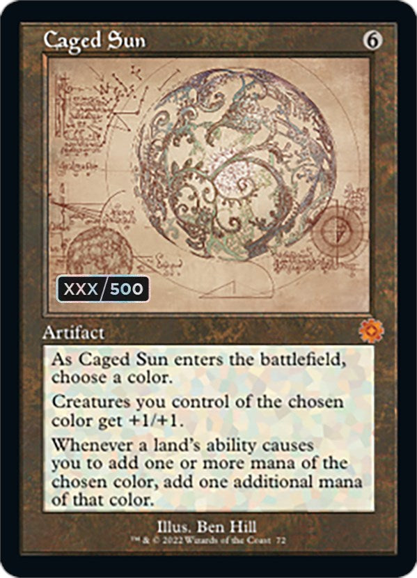 Caged Sun (Retro Schematic) (Serialized) [The Brothers' War Retro Artifacts] | Dragon's Lair Comics and Fantasy Houston TX
