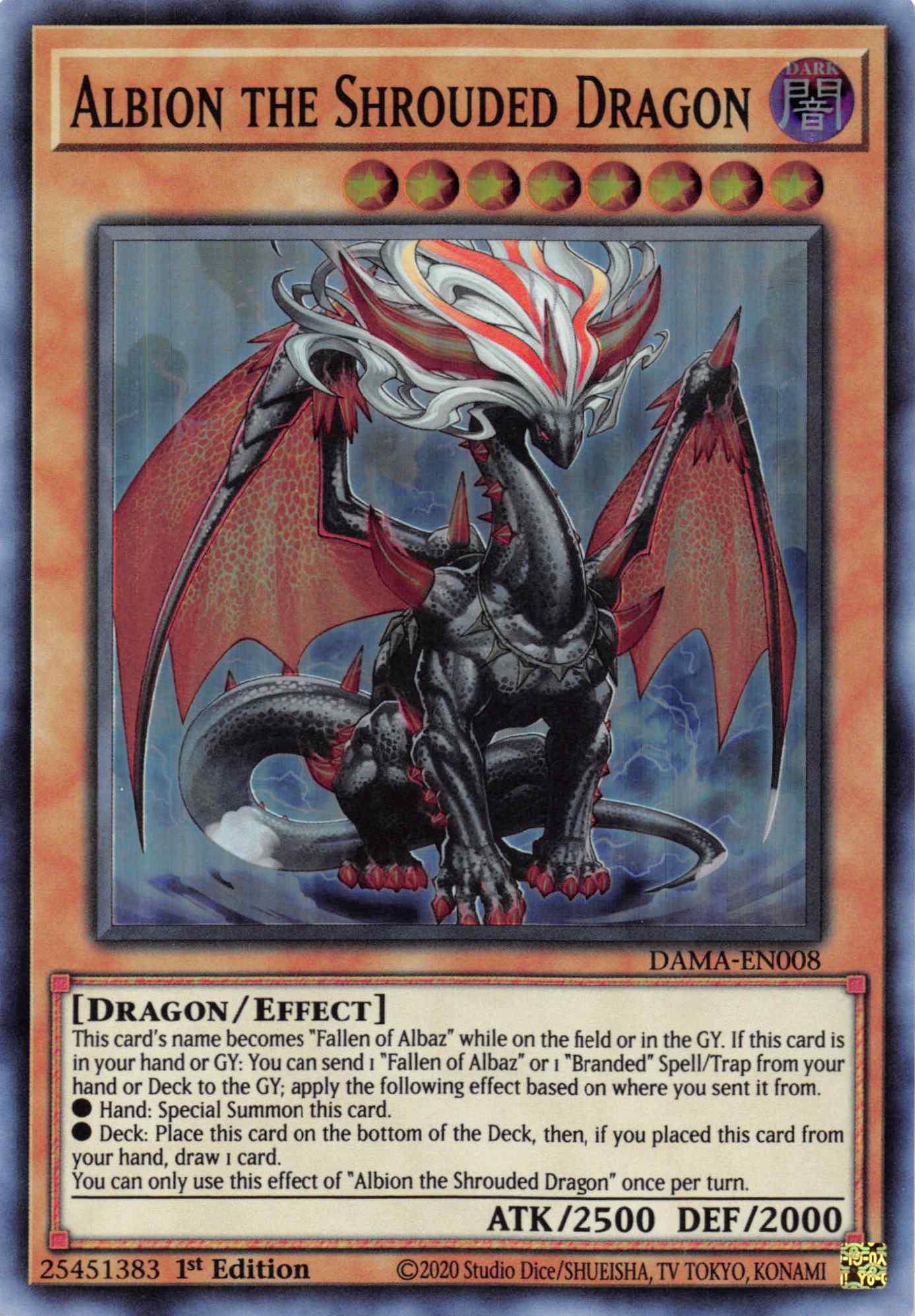 Albion the Shrouded Dragon [DAMA-EN008] Super Rare | Dragon's Lair Comics and Fantasy Houston TX