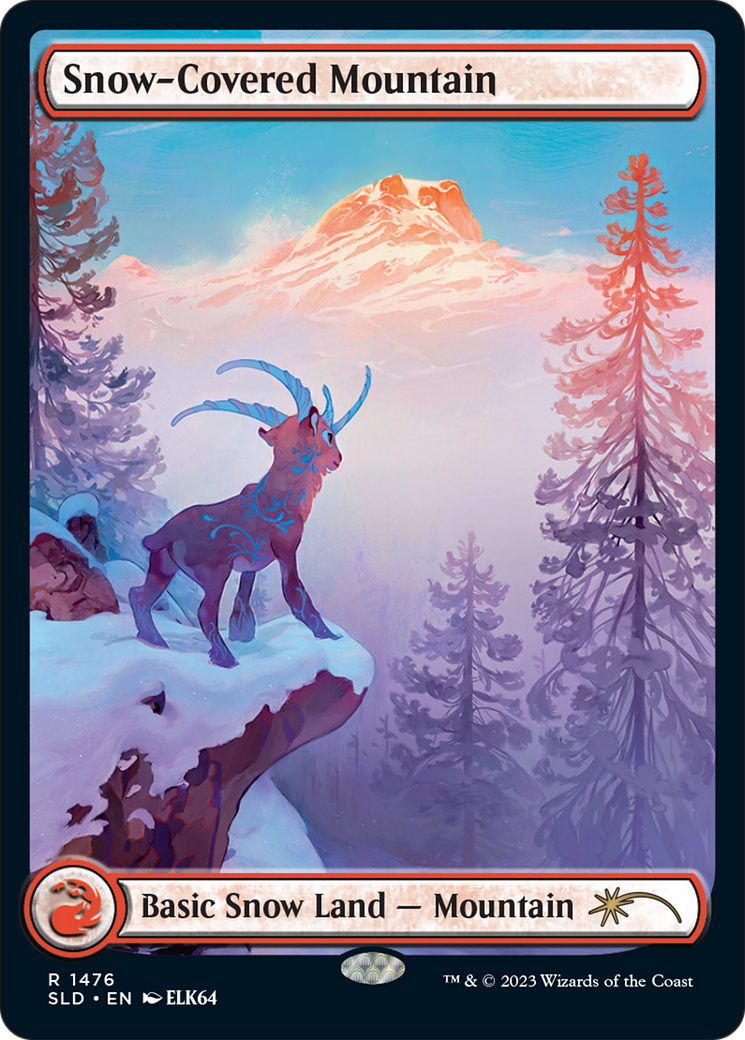 Snow-Covered Mountain (1476) [Secret Lair Drop Series] | Dragon's Lair Comics and Fantasy Houston TX