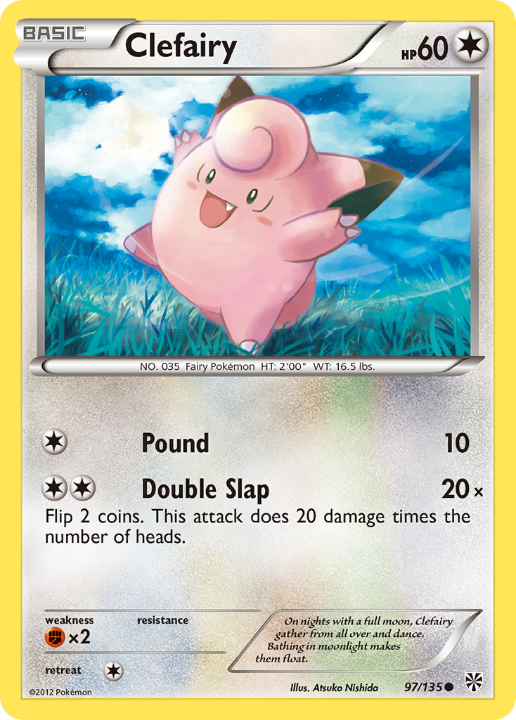 Clefairy (97/135) [Black & White: Plasma Storm] | Dragon's Lair Comics and Fantasy Houston TX