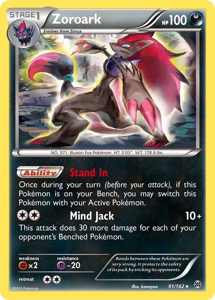 Zoroark (91/162) (Theme Deck Exclusive) [XY: BREAKthrough] | Dragon's Lair Comics and Fantasy Houston TX