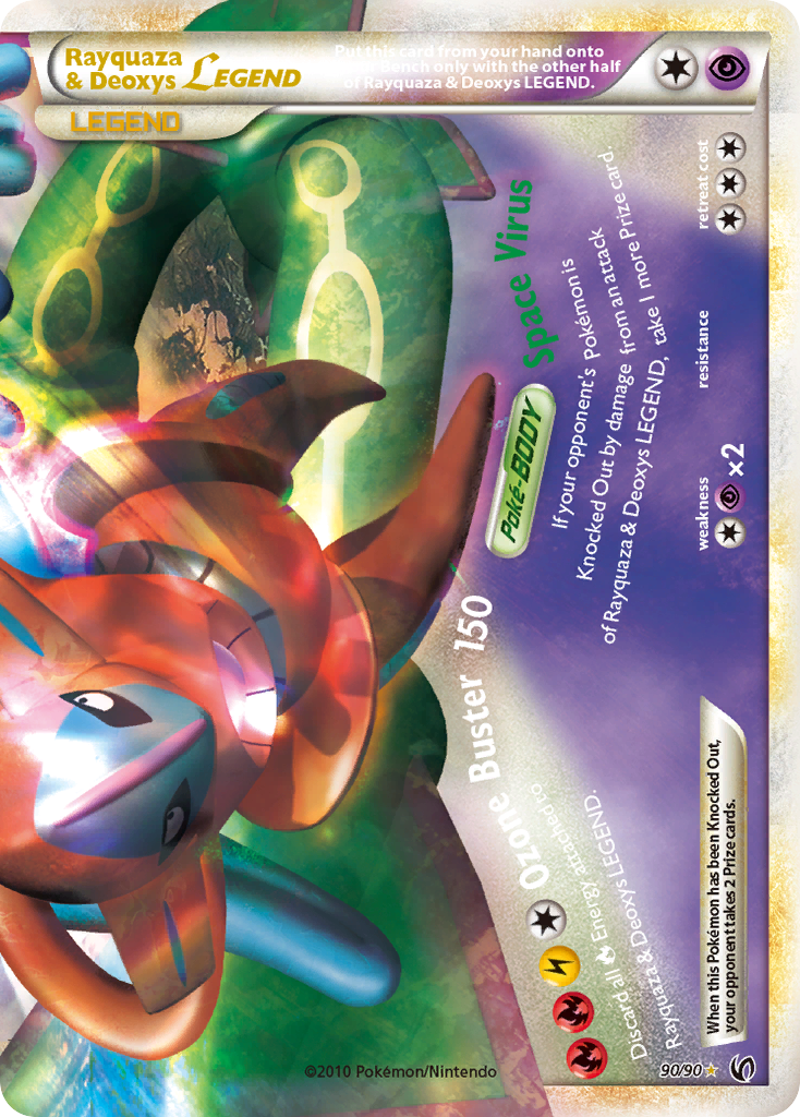 Rayquaza & Deoxys LEGEND (90/90) [HeartGold & SoulSilver: Undaunted] | Dragon's Lair Comics and Fantasy Houston TX