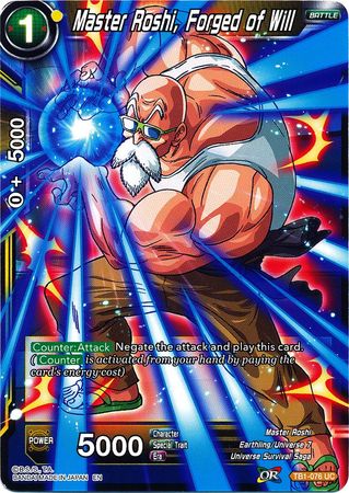 Master Roshi, Forged of Will (Alternate Art) (TB1-076) [Special Anniversary Set] | Dragon's Lair Comics and Fantasy Houston TX