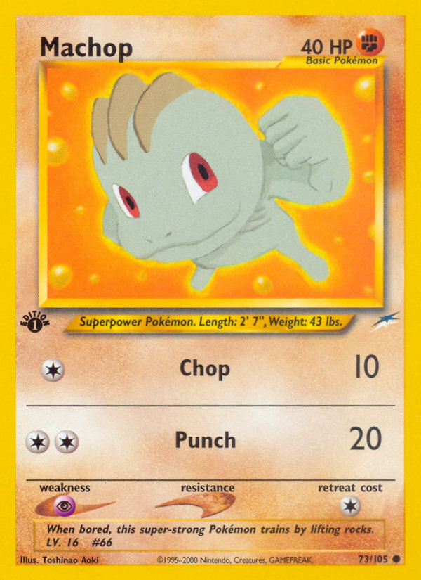Machop (73/105) [Neo Destiny 1st Edition] | Dragon's Lair Comics and Fantasy Houston TX