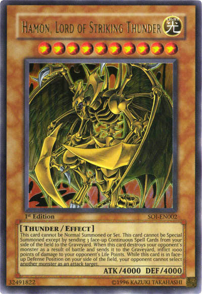 Hamon, Lord of Striking Thunder [SOI-EN002] Ultra Rare | Dragon's Lair Comics and Fantasy Houston TX