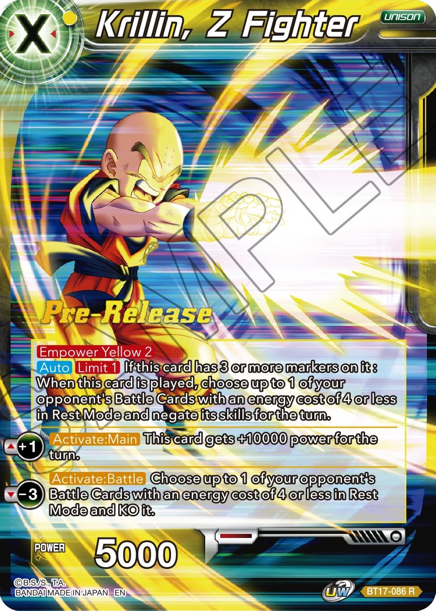 Krillin, Z Fighter (BT17-086) [Ultimate Squad Prerelease Promos] | Dragon's Lair Comics and Fantasy Houston TX
