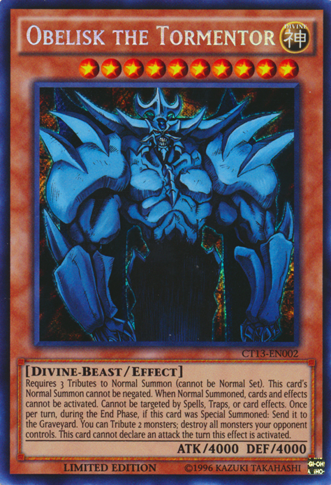 Obelisk the Tormentor [CT13-EN002] Secret Rare | Dragon's Lair Comics and Fantasy Houston TX