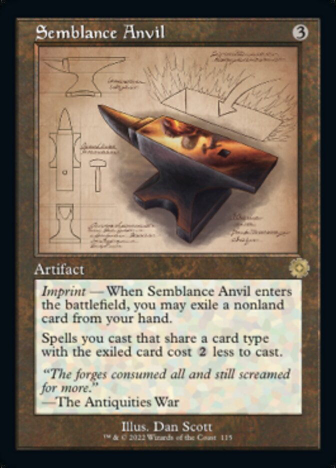 Semblance Anvil (Retro Schematic) [The Brothers' War Retro Artifacts] | Dragon's Lair Comics and Fantasy Houston TX