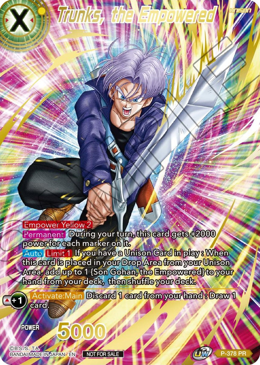 Trunks, the Empowered (Gold Stamped) (P-378) [Promotion Cards] | Dragon's Lair Comics and Fantasy Houston TX