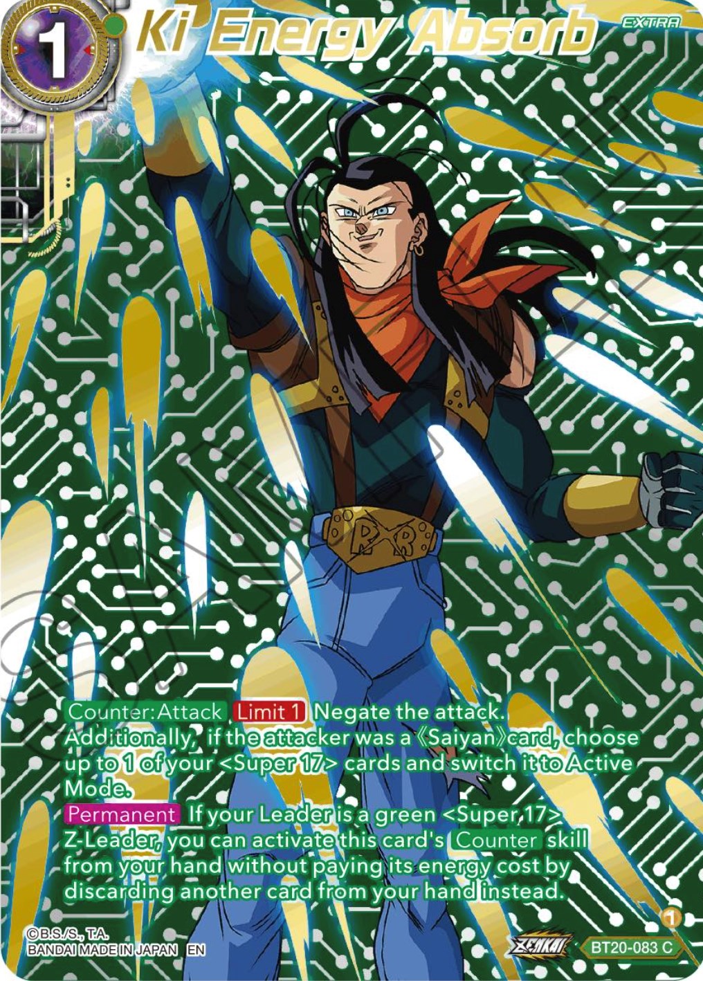 Ki Energy Absorb (Gold-Stamped) (BT20-083) [Power Absorbed] | Dragon's Lair Comics and Fantasy Houston TX