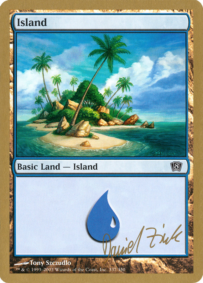 Island (dz337) (Daniel Zink) [World Championship Decks 2003] | Dragon's Lair Comics and Fantasy Houston TX