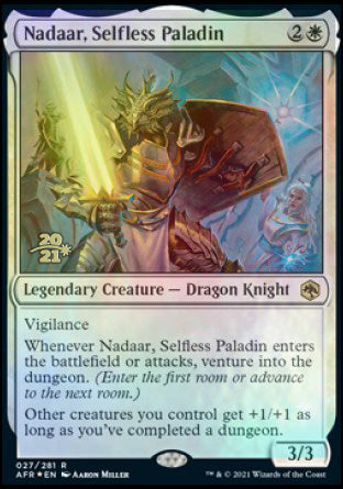 Nadaar, Selfless Paladin [Dungeons & Dragons: Adventures in the Forgotten Realms Prerelease Promos] | Dragon's Lair Comics and Fantasy Houston TX