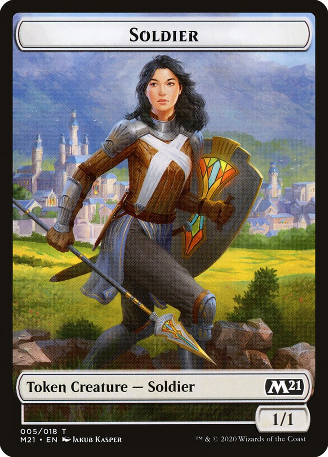 Knight // Soldier Double-Sided Token [Core Set 2021 Tokens] | Dragon's Lair Comics and Fantasy Houston TX