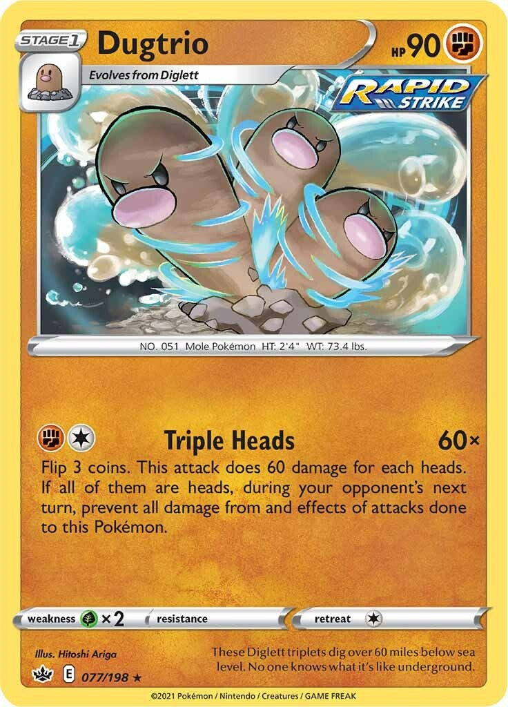 Dugtrio (077/198) [Sword & Shield: Chilling Reign] | Dragon's Lair Comics and Fantasy Houston TX