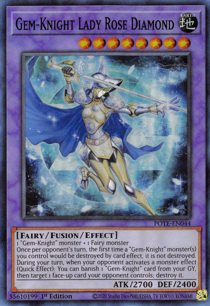 Gem-Knight Lady Rose Diamond [POTE-EN044] Super Rare | Dragon's Lair Comics and Fantasy Houston TX