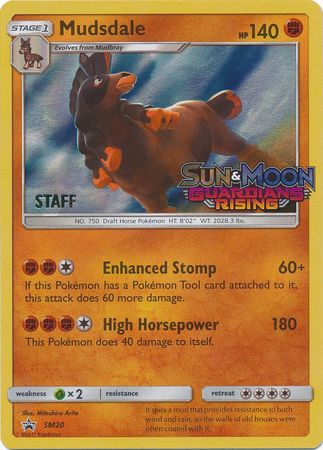 Mudsdale (SM20) (Staff Prerelease Promo) [Sun & Moon: Black Star Promos] | Dragon's Lair Comics and Fantasy Houston TX