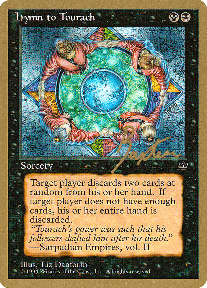 Hymn to Tourach (Circle) (George Baxter) [Pro Tour Collector Set] | Dragon's Lair Comics and Fantasy Houston TX