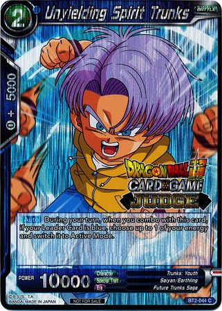 Unyielding Spirit Trunks (BT2-044) [Judge Promotion Cards] | Dragon's Lair Comics and Fantasy Houston TX