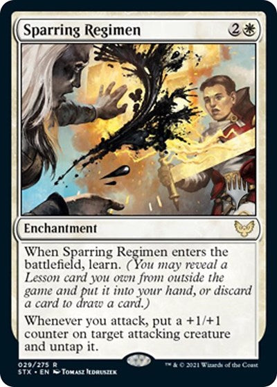 Sparring Regimen (Promo Pack) [Strixhaven: School of Mages Promos] | Dragon's Lair Comics and Fantasy Houston TX