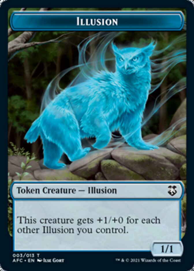 Illusion // Skeleton Double-Sided Token [Dungeons & Dragons: Adventures in the Forgotten Realms Commander Tokens] | Dragon's Lair Comics and Fantasy Houston TX