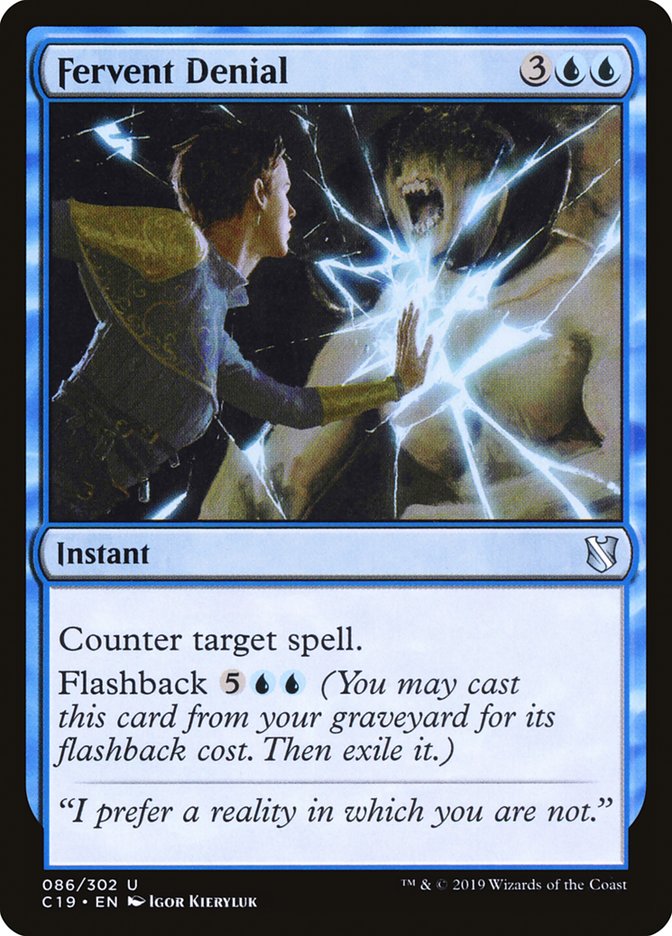 Fervent Denial [Commander 2019] | Dragon's Lair Comics and Fantasy Houston TX