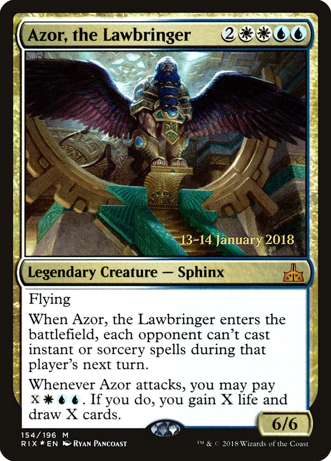 Azor, the Lawbringer [Rivals of Ixalan Prerelease Promos] | Dragon's Lair Comics and Fantasy Houston TX