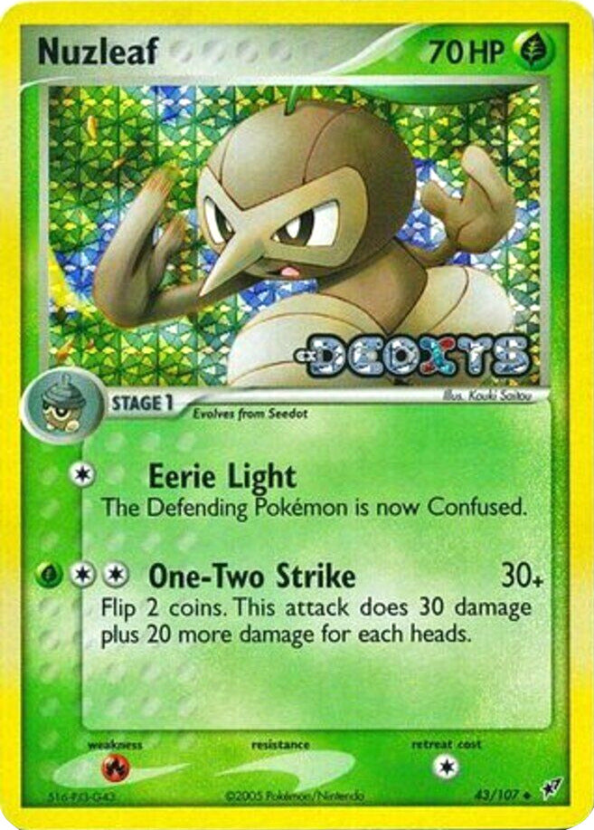 Nuzleaf (43/107) (Stamped) [EX: Deoxys] | Dragon's Lair Comics and Fantasy Houston TX