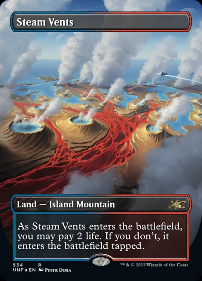 Steam Vents (Borderless) (Galaxy Foil) [Unfinity] | Dragon's Lair Comics and Fantasy Houston TX