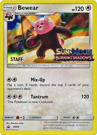 Bewear (SM49) (Staff Prerelease Promo) [Sun & Moon: Black Star Promos] | Dragon's Lair Comics and Fantasy Houston TX