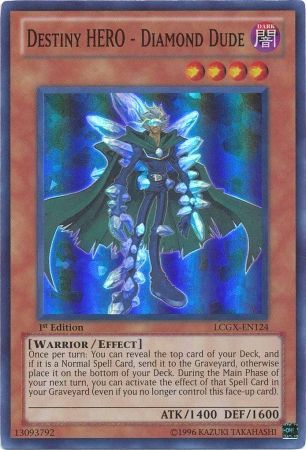 Destiny HERO - Diamond Dude [LCGX-EN124] Super Rare | Dragon's Lair Comics and Fantasy Houston TX