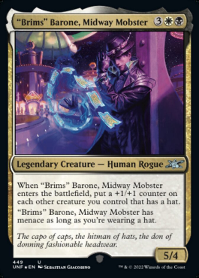 "Brims" Barone, Midway Mobster (Galaxy Foil) [Unfinity] | Dragon's Lair Comics and Fantasy Houston TX