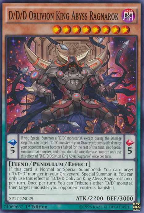 D/D/D Oblivion King Abyss Ragnarok [SP17-EN029] Common | Dragon's Lair Comics and Fantasy Houston TX