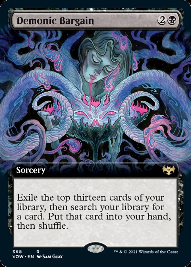 Demonic Bargain (Extended Art) [Innistrad: Crimson Vow] | Dragon's Lair Comics and Fantasy Houston TX