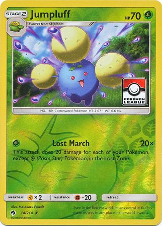 Jumpluff (14/214) (League Promo) [Sun & Moon: Lost Thunder] | Dragon's Lair Comics and Fantasy Houston TX