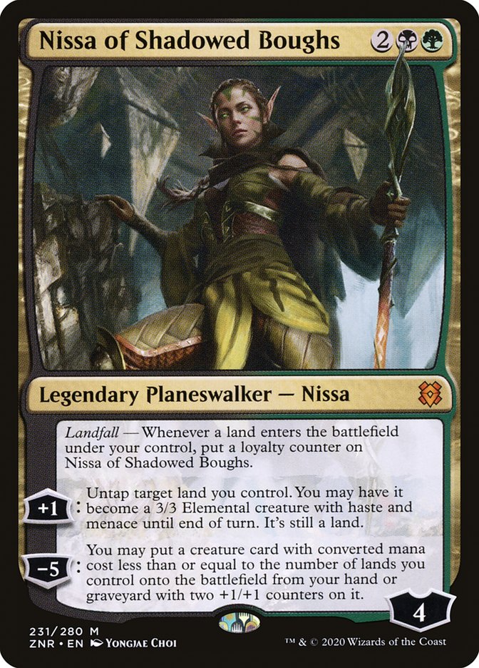 Nissa of Shadowed Boughs [Zendikar Rising] | Dragon's Lair Comics and Fantasy Houston TX