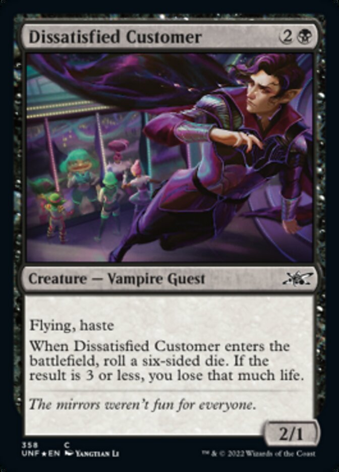 Dissatisfied Customer (Galaxy Foil) [Unfinity] | Dragon's Lair Comics and Fantasy Houston TX