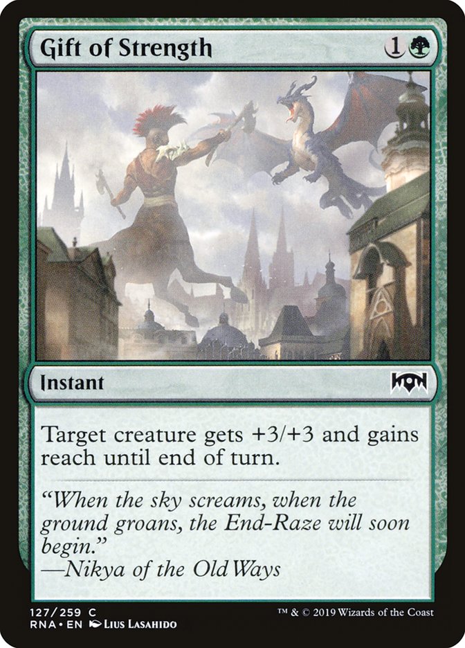 Gift of Strength [Ravnica Allegiance] | Dragon's Lair Comics and Fantasy Houston TX