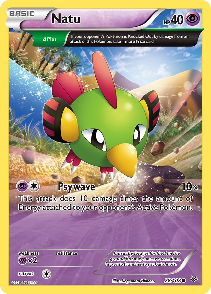 Natu (28/108) [XY: Roaring Skies] | Dragon's Lair Comics and Fantasy Houston TX