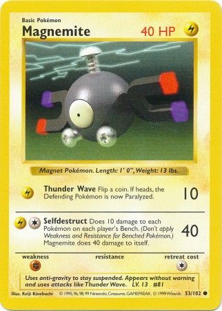 Magnemite (53/102) [Base Set Shadowless Unlimited] | Dragon's Lair Comics and Fantasy Houston TX