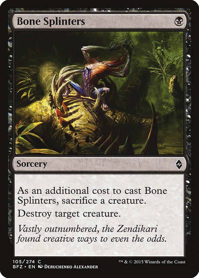 Bone Splinters [Battle for Zendikar] | Dragon's Lair Comics and Fantasy Houston TX