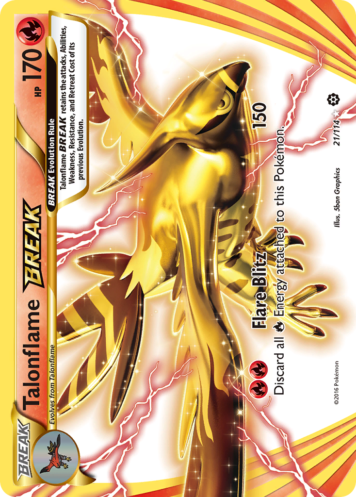 Talonflame BREAK (21/114) [XY: Steam Siege] | Dragon's Lair Comics and Fantasy Houston TX